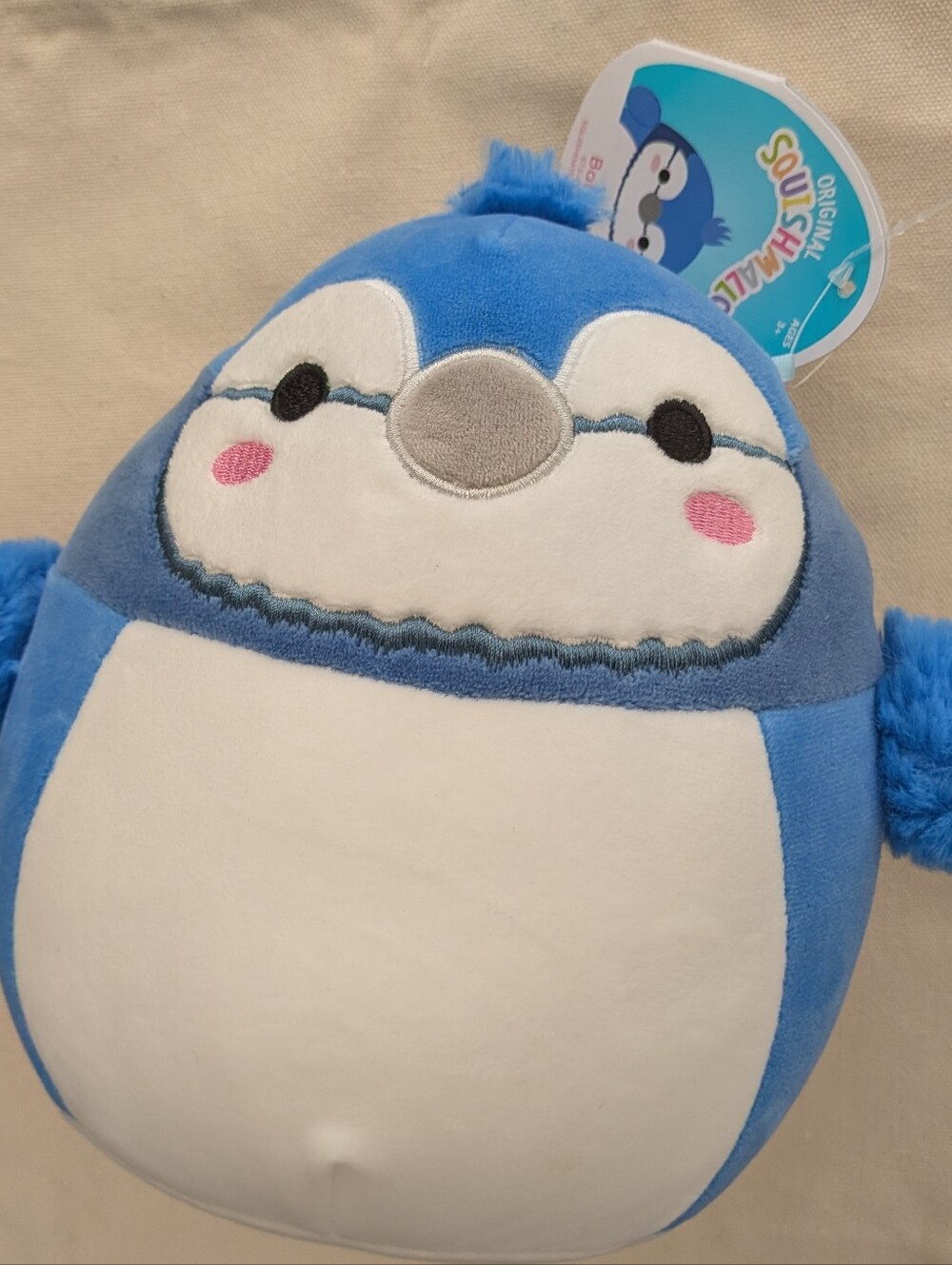 Squishmallows Blue and White Plush Stuffed Animal